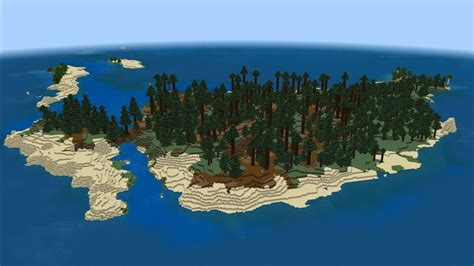 Minecraft Bedrock Mega Taiga Survival Island Seed Youtube