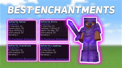 Minecraft Best Enchantments For Armor And Tools Youtube