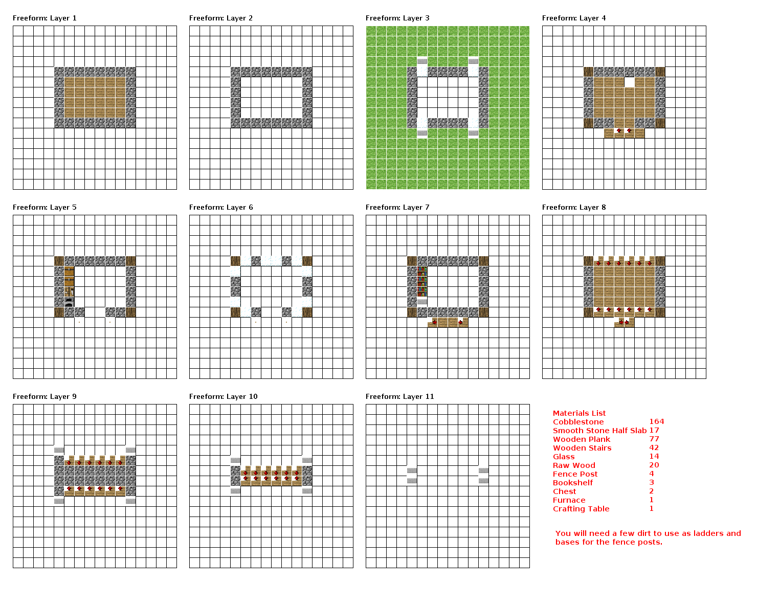 Minecraft Blueprints Layer By Layer Minecraft Modern House Blueprints