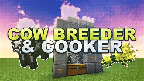 Minecraft Cow Farm Efficient Cow Breeder Cooker Tutorial 1 8