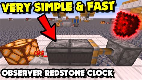 Minecraft Crazy Fast Redstone Clock Tutorial Youtube