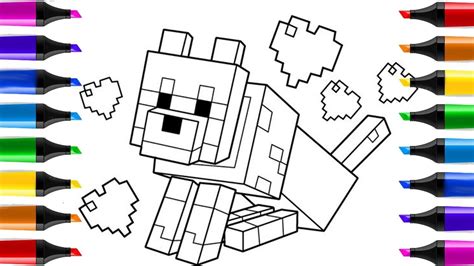 Minecraft Dog Drawing