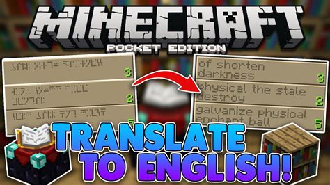 Minecraft Enchanting Table Translation Elcho Table