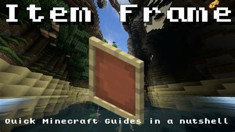 Minecraft Item Frame Recipe Item Id Information Up To Date