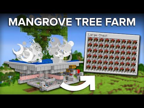 Minecraft Mangrove Tree Farm 8000 Items Per Hour Youtube