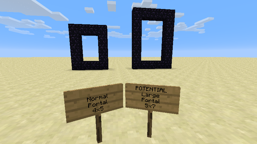 Minecraft Nether Portal Dimensions