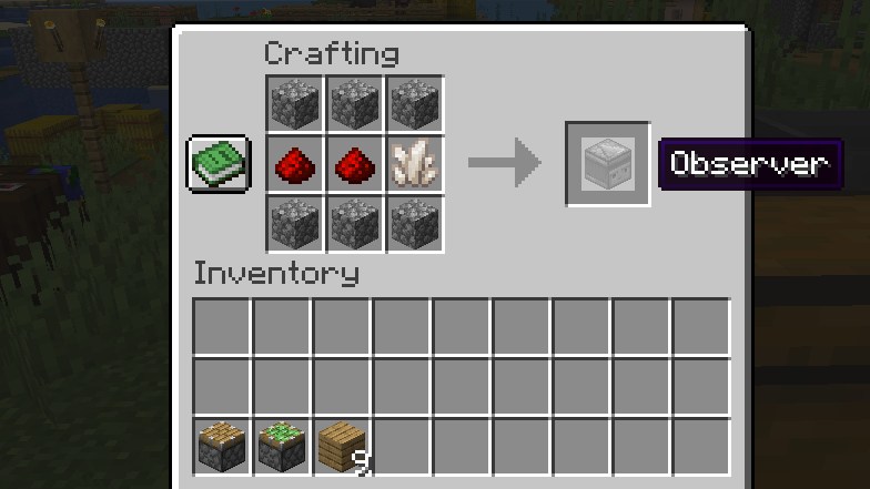 Minecraft Observer Recipe Steps To Make An Observes In Minecraft