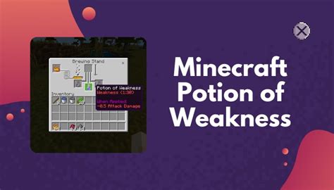 Minecraft Potion Of Weakness Easy Potion Making Guide 2022