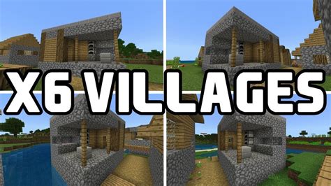 Minecraft Seed With 6 Villages At Spawn Bedrock 1 10 Youtube