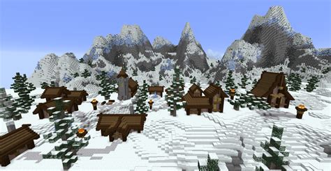 Minecraft Snowy Village