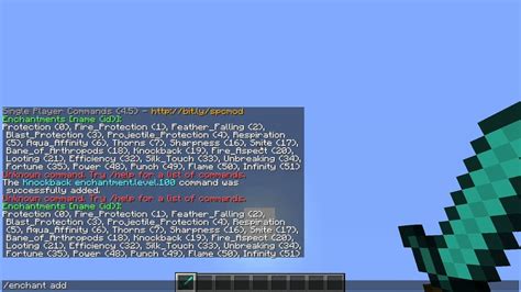 Minecraft Tutorial How To Enchant Stuff With Single Player Commands