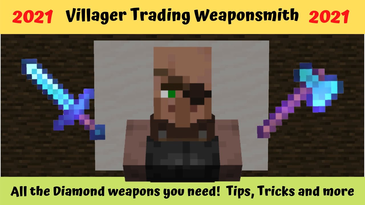 Minecraft Weapon Smith Villager Trade Minecraft Youtube