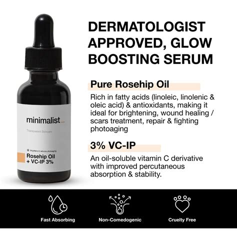 Minimalist Rosehip Oil With Vitamin C For Anti Aging Amp Glowing Skin