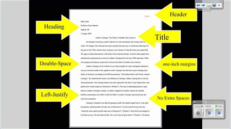 Mla Tutorial 1 Basic Paper Formatting Youtube