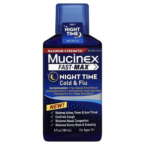 Mucinex Fast Max Day Time Cold Flu And Night Time Cold Flu Liquid