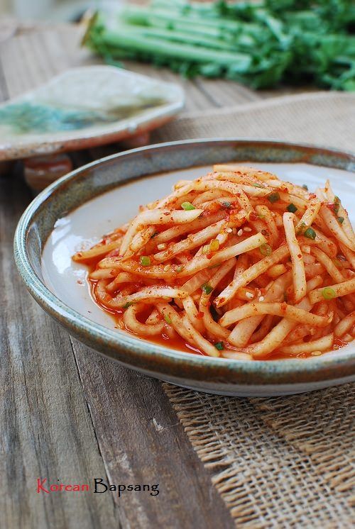 Musaengchae Spicy Radish Salad Korean Bapsang