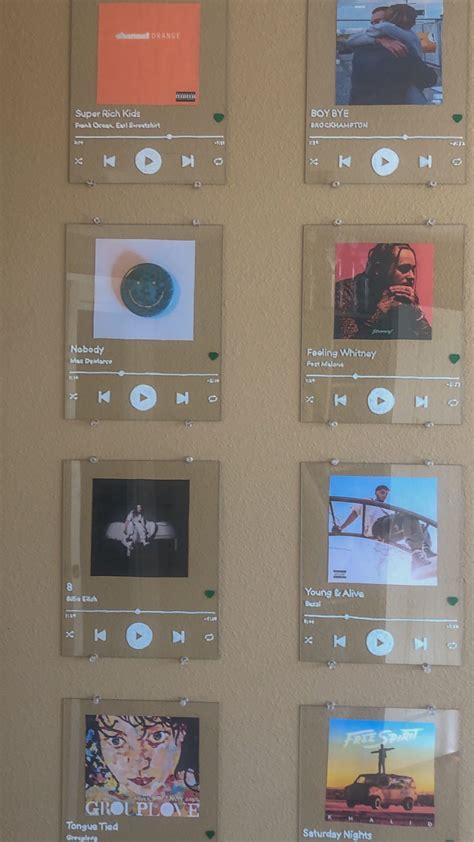 Music Spotify Albums Glass Aesthetic Vsco Bedroom Decor Wall