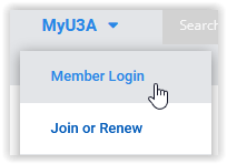 Myu3a Login Menu U3a Gympie Inc