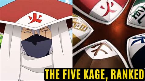 Naruto All Kages Of 5 Great Nations In The Shinobi S History Youtube