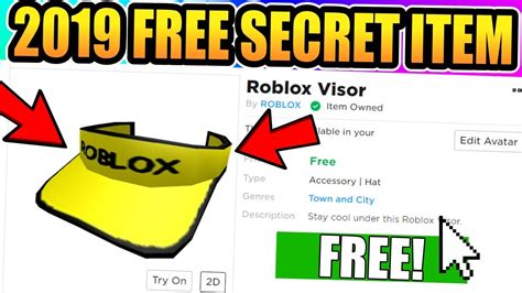 New 2019 Secret Item In Roblox Catalog Free Youtube