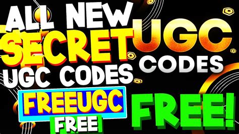 New All Working Codes For Ugc Codes Roblox Ugc Codes Codes Youtube