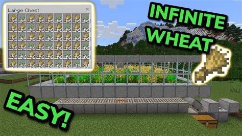 New Fastest Automatic Wheat Farm Minecraft Bedrock Tutorial 1 16 1