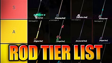 New Fisch Rod Tier List Best Fishing Rods Roblox Youtube