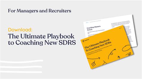 New The Ultimate Playbook To Coaching New Sdrs Vendition