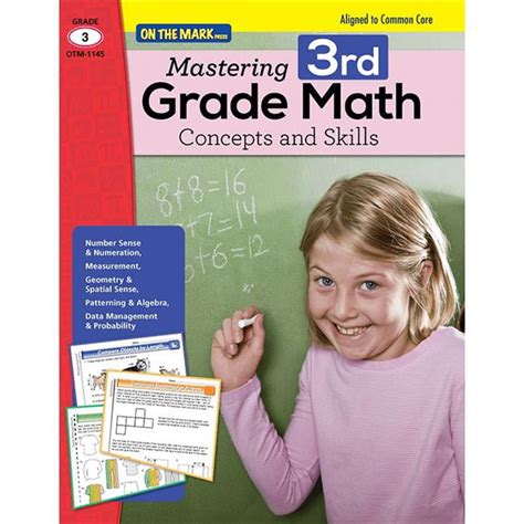 On The Mark Press Mastering Third Grade Math Concepts Walmart Com