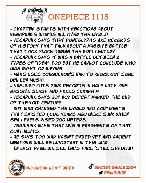 One Piece Chapter 1115 Spoilers