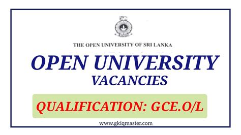 Open University Vacancies