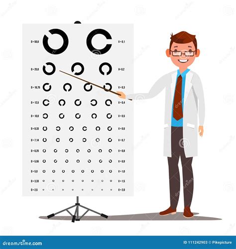 Optical Eyes Test Medicine Optical Eyesight Stock Vector Royalty Free