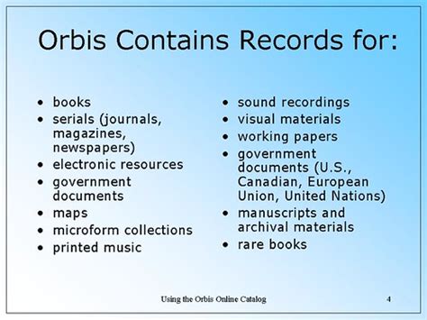 Orbis Library Guide: Research Made Easy