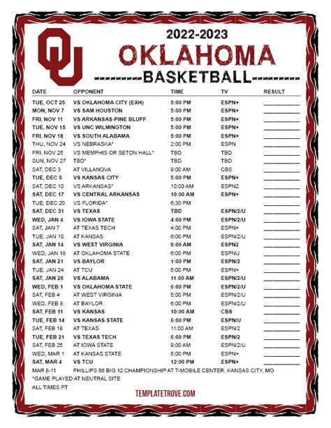 Ou Softball Schedule 2024 Printable Printable 2023 Oklahoma