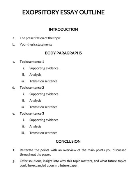 Outline Template For Essay Word Pdf 5 Samples Examples