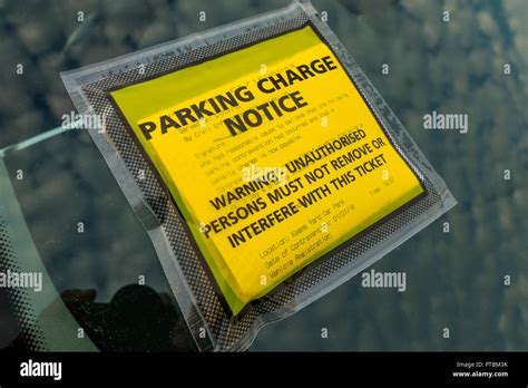 Parking Charge Notice Parking Fine Parking Ticket Stock Photo Alamy