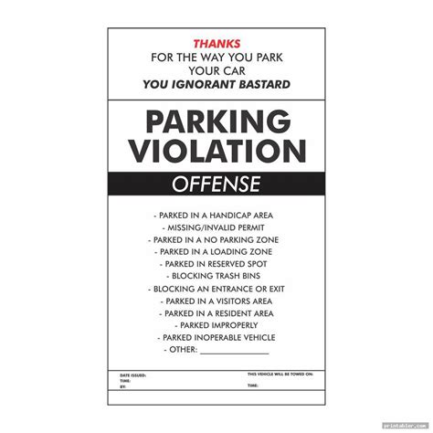 Parking Parking Ticket