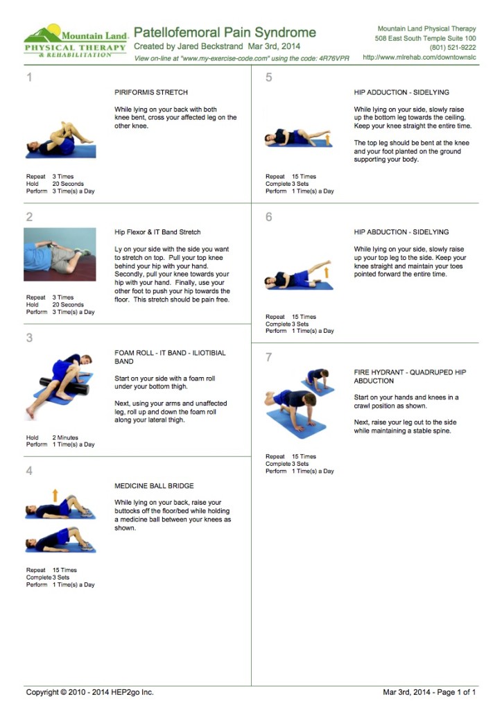 Patellofemoral Pain Exercises