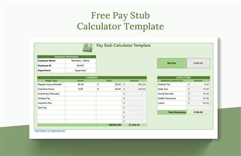 Pay Stub Calculator Nj