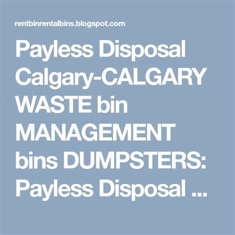 Payless Disposal Calgary