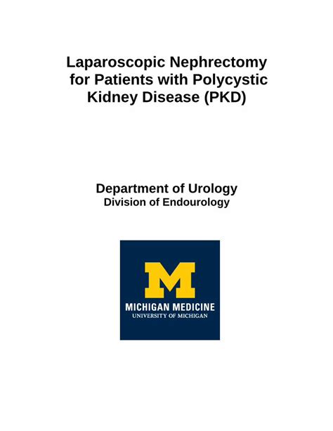 Pdf Laparoscopic Nephrectomy For Patients With Polycystic Benefit