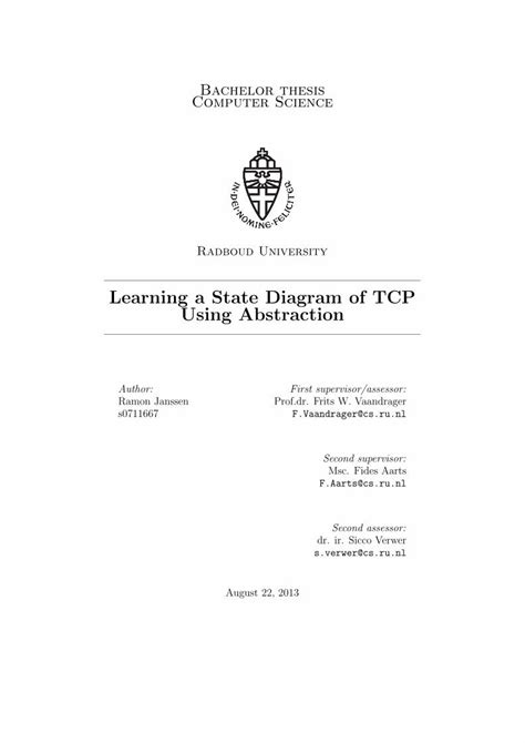 Pdf Learning A State Diagram Of Tcp Using Abstraction State Diagram