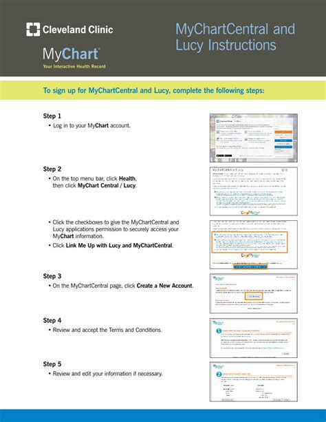 Pdf Mychartcentral And My Chart Lucy Instructions Step 1 Log In