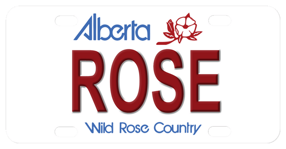 Personalized Wild Rose County Alberta Canada Mini Replica License Plate