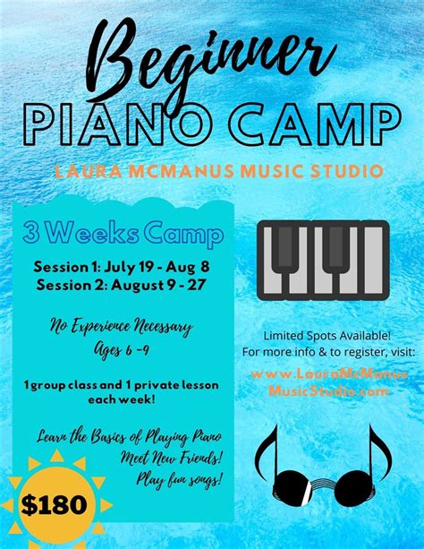 Piano Summer Camp The Music Studio