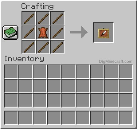 Picture Frame Minecraft Recipe