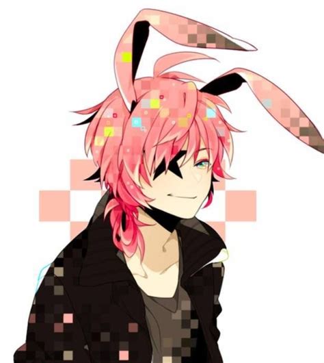 Pink Bunny Ears Hair Star Anime Anime Boy Oc Ideas Anime Boy Hair