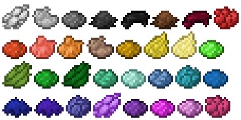 Pixilart Minecraft Dyes By Sourstew47