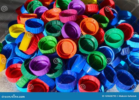 Plastic Bottle Caps Background Cap Material Is Recyclable Remove Lids