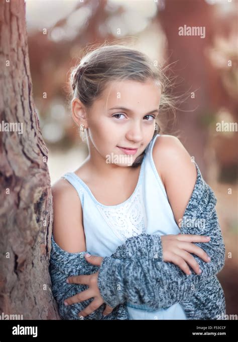 Portrait Of A Ten Year Old Girl Stock Photo Alamy